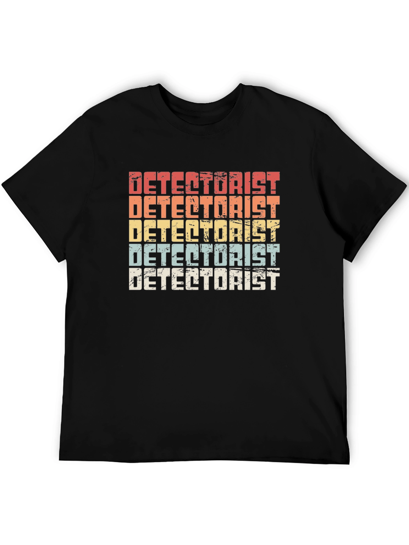 Detectorist Retro Style Black T-Shirt