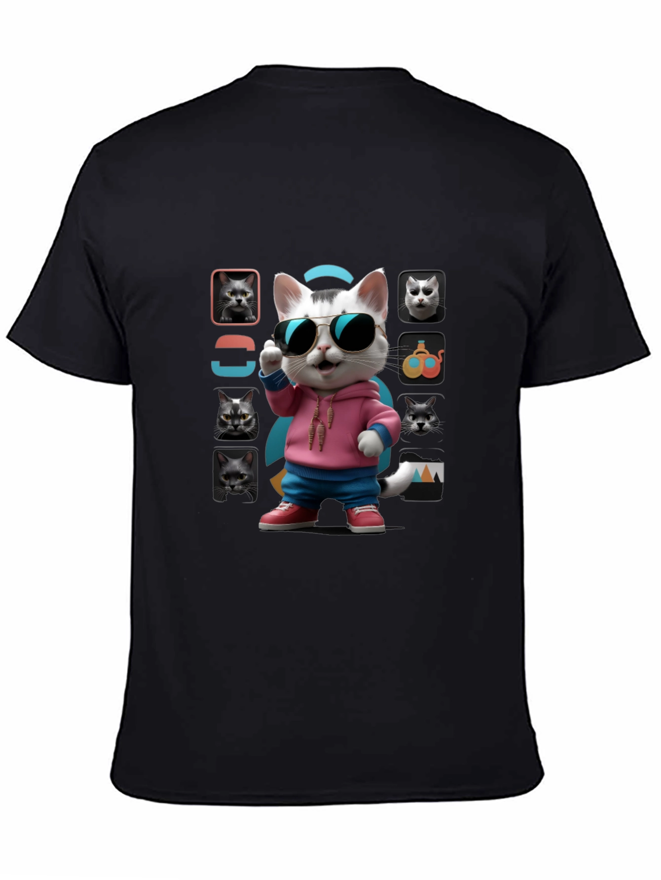 Cool Cat Graphic Tee - Unique Design