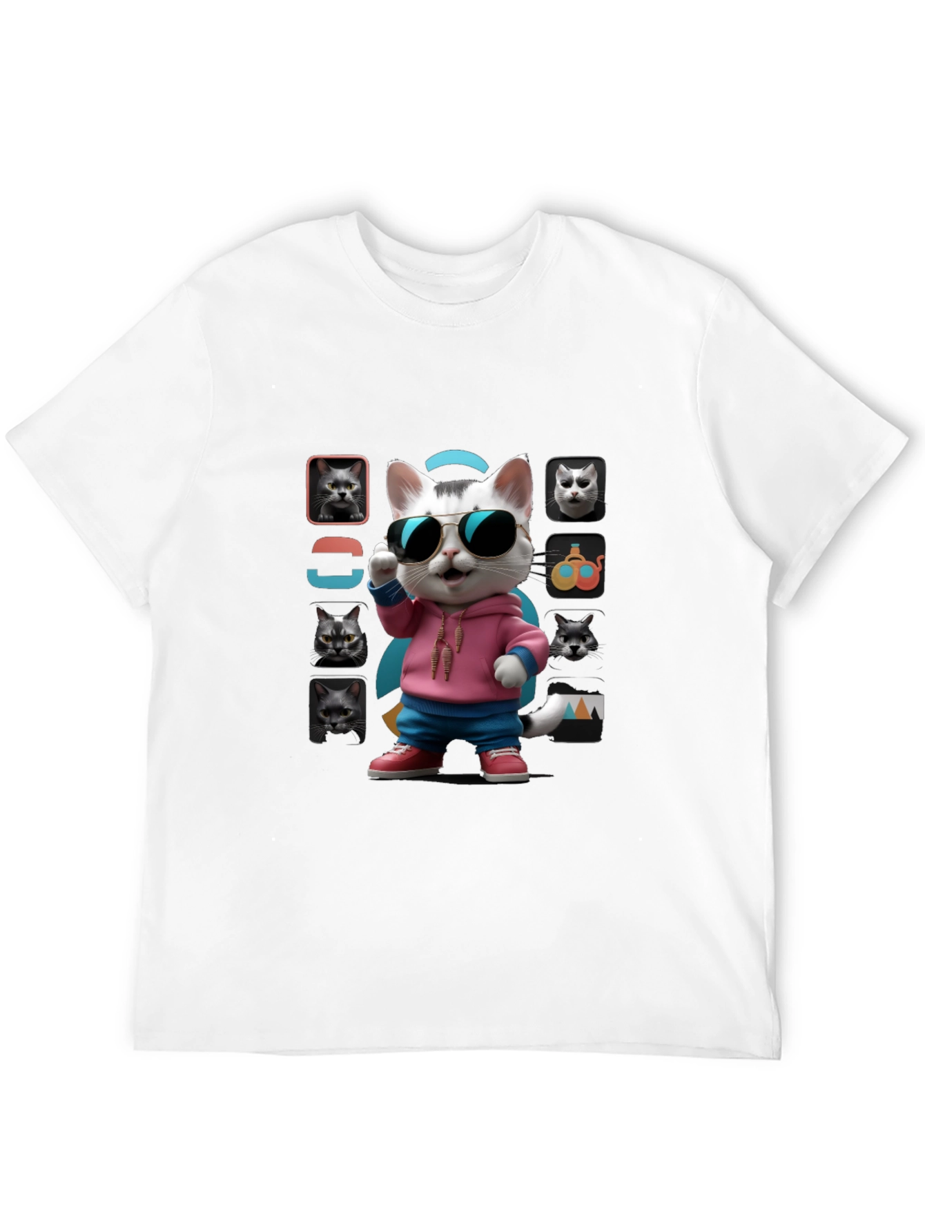 Cool Cat Graphic Tee - Unique Design