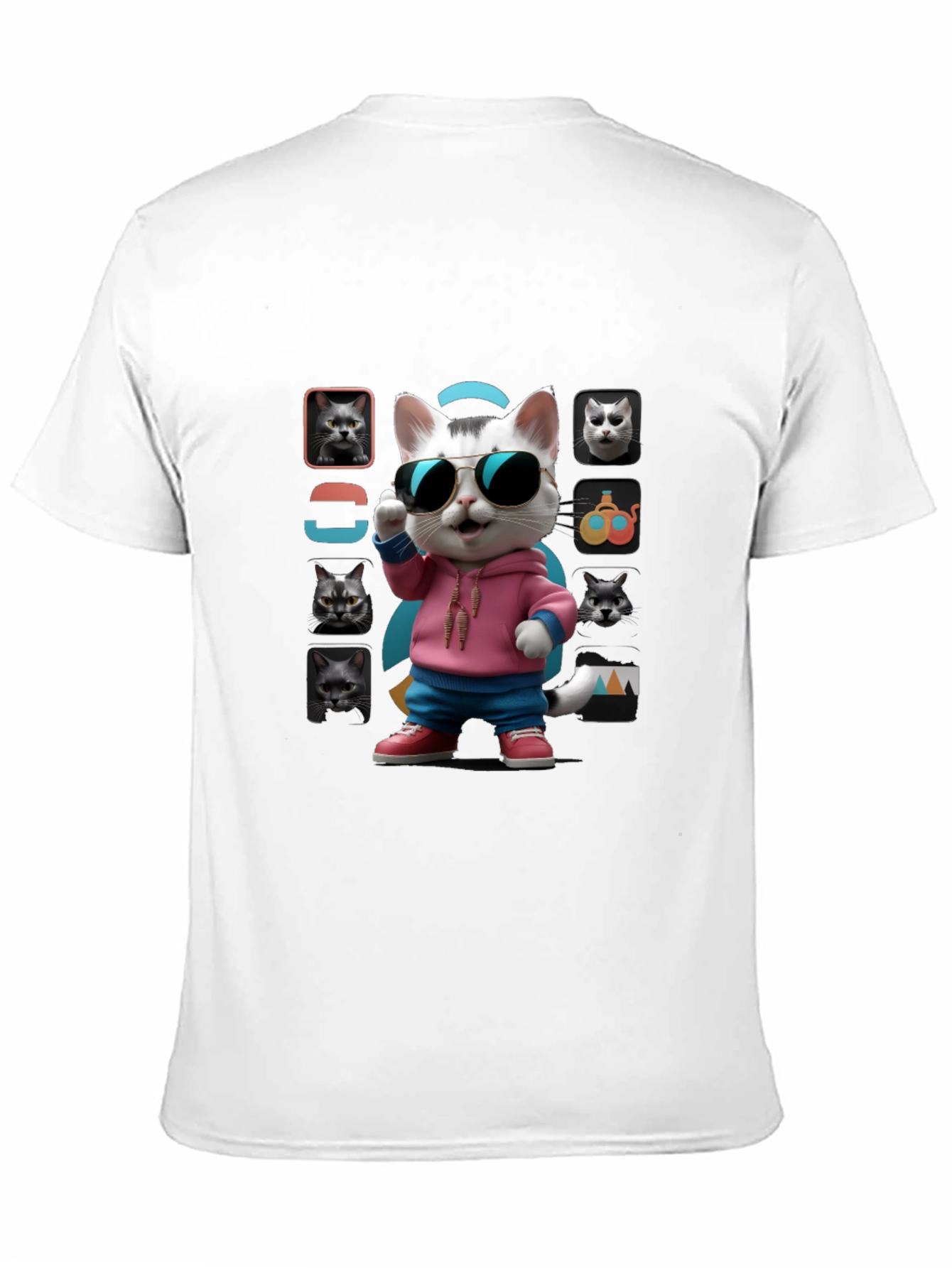 Cool Cat Graphic Tee - Unique Design