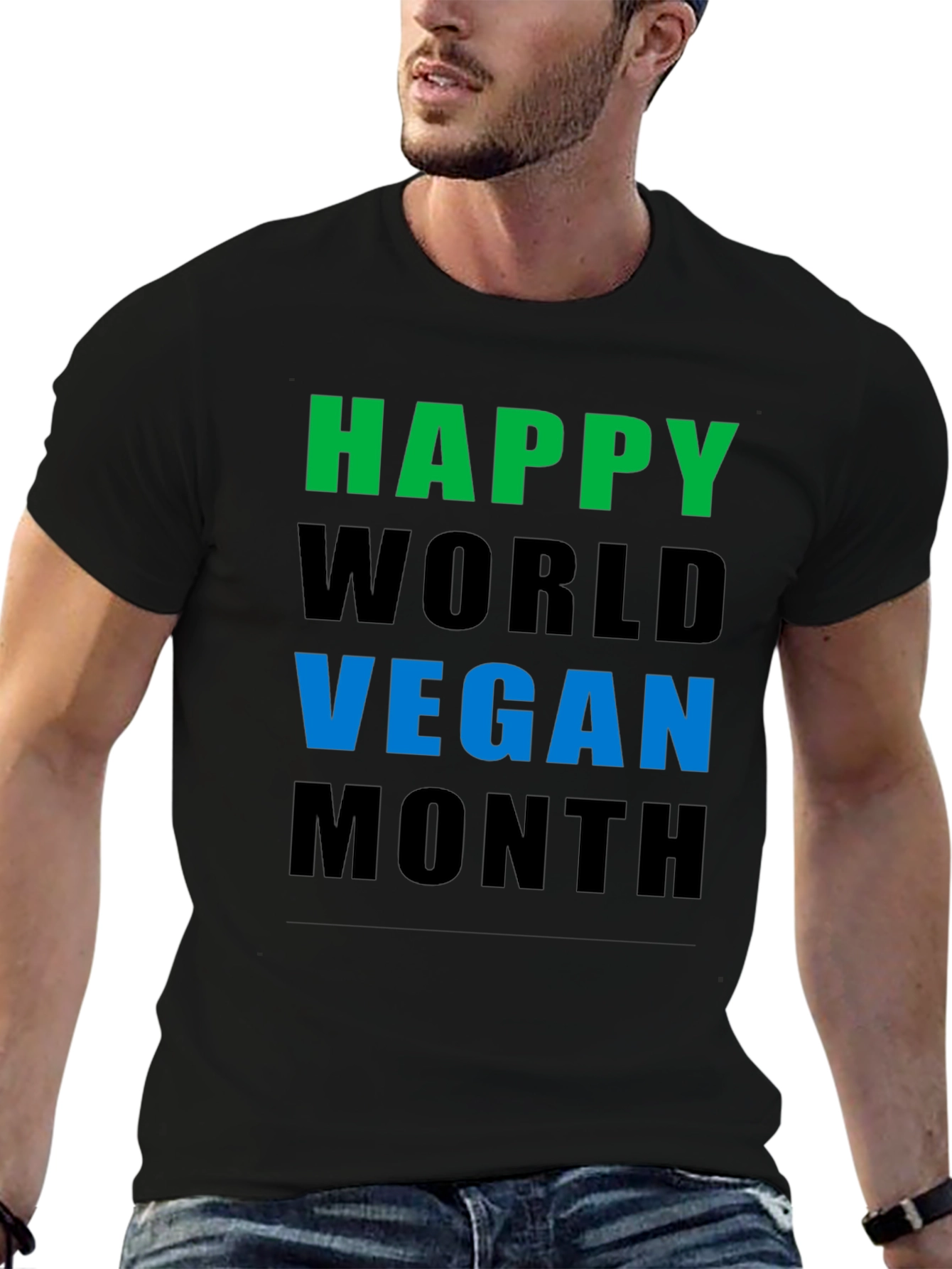 Happy World Vegan Month T-Shirt - Unisex
