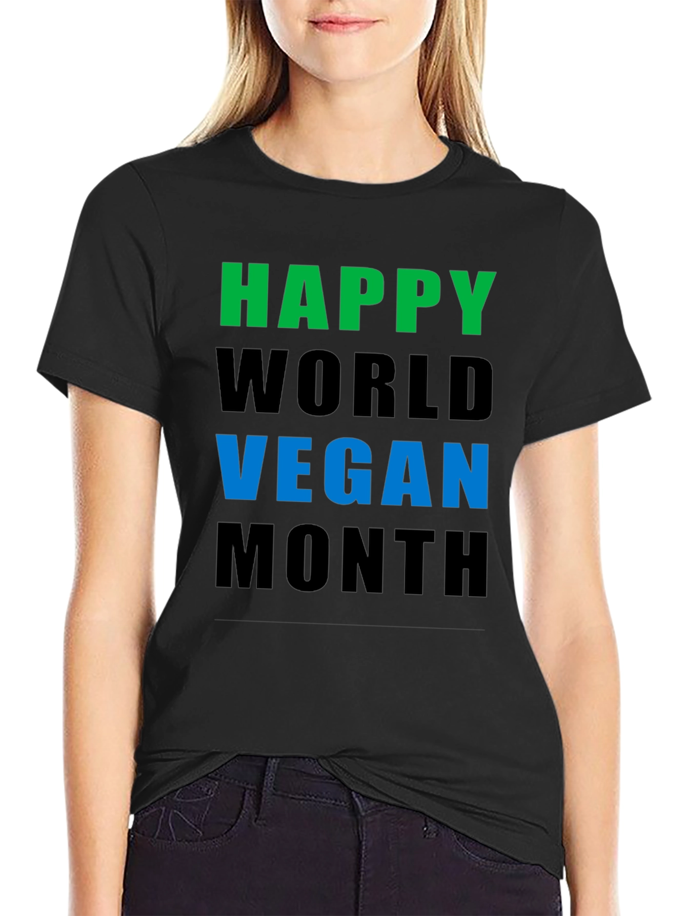 Happy World Vegan Month T-Shirt - Unisex