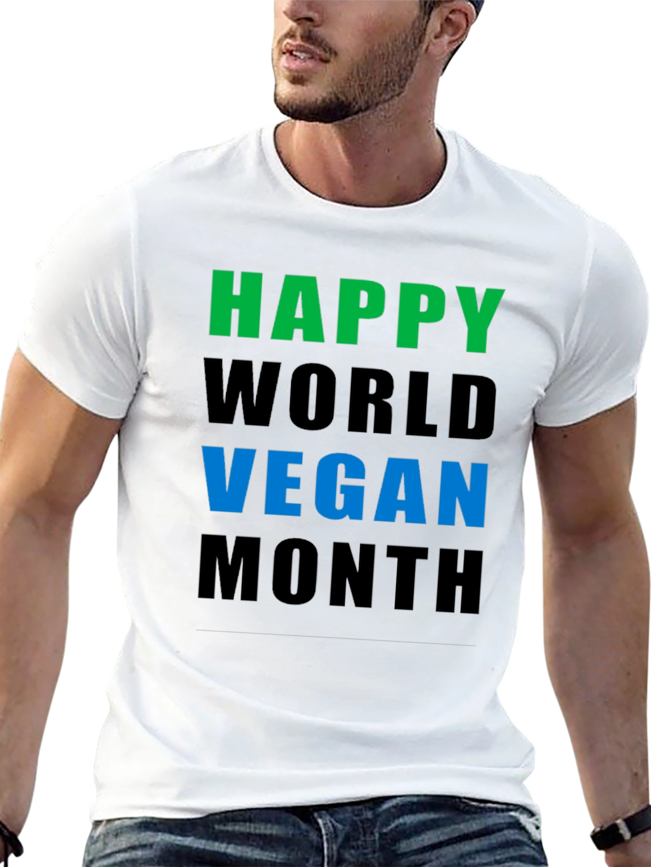 Happy World Vegan Month T-Shirt - Unisex