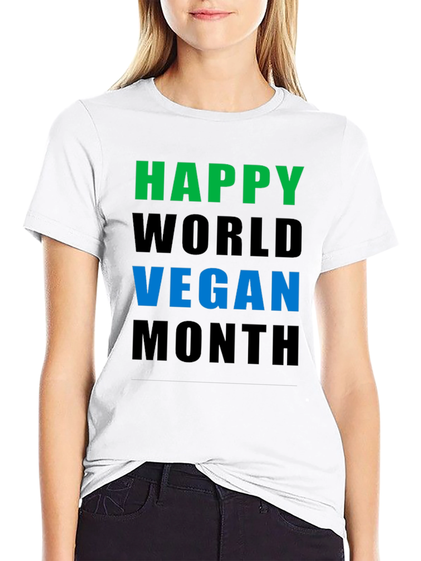 Happy World Vegan Month T-Shirt - Unisex