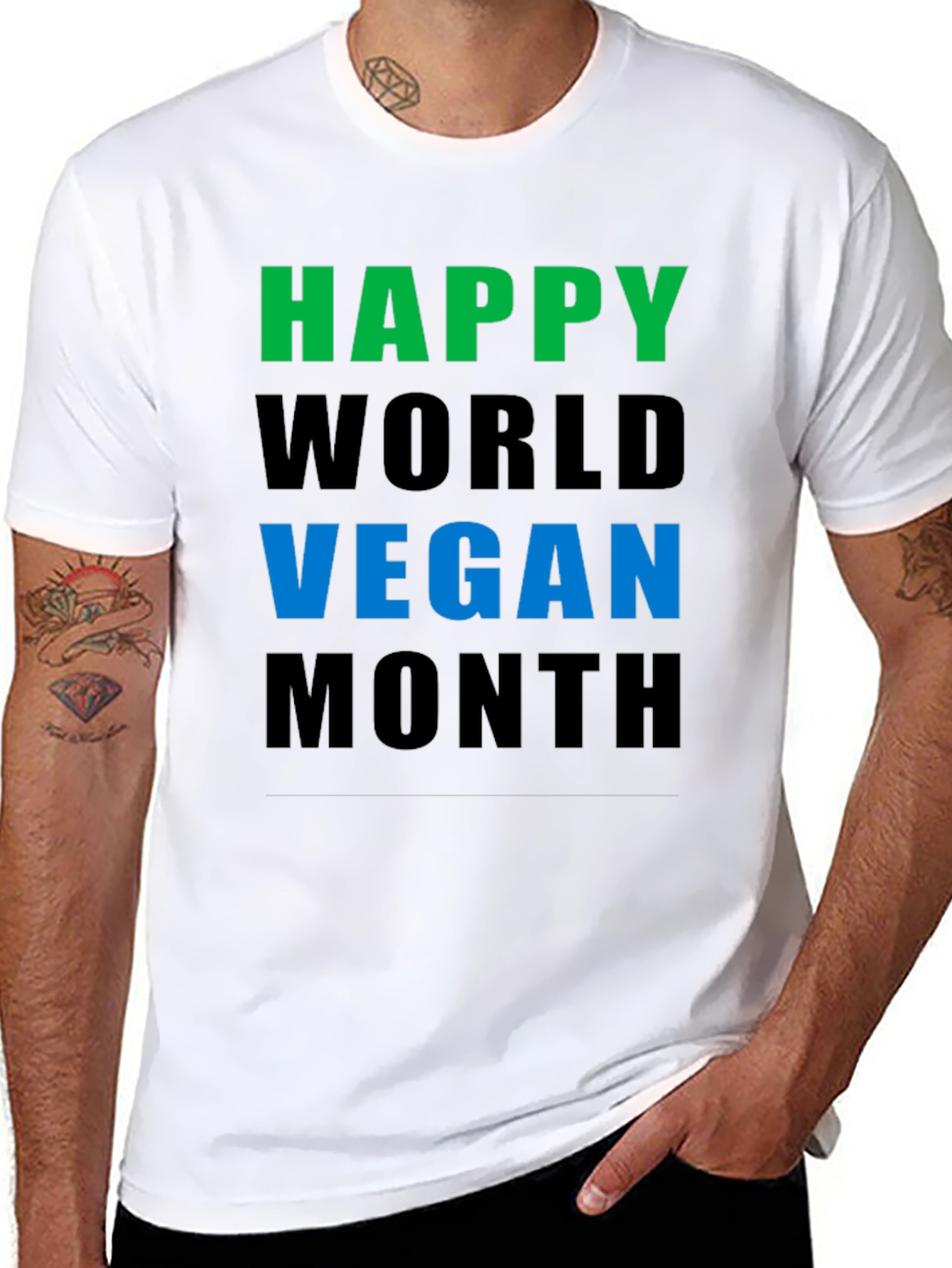 Happy World Vegan Month T-Shirt - Unisex