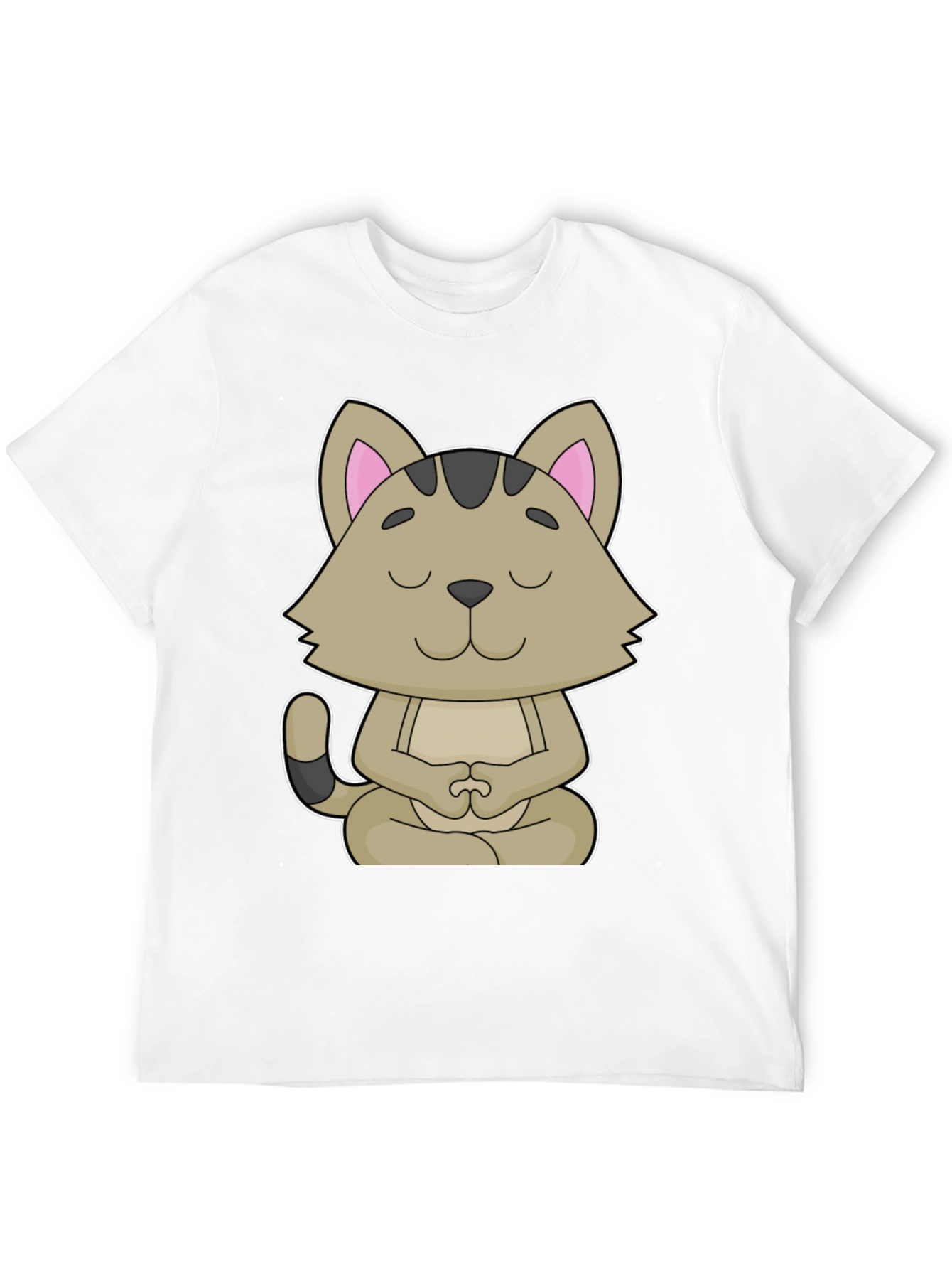 Meditating Cat Graphic T-Shirt
