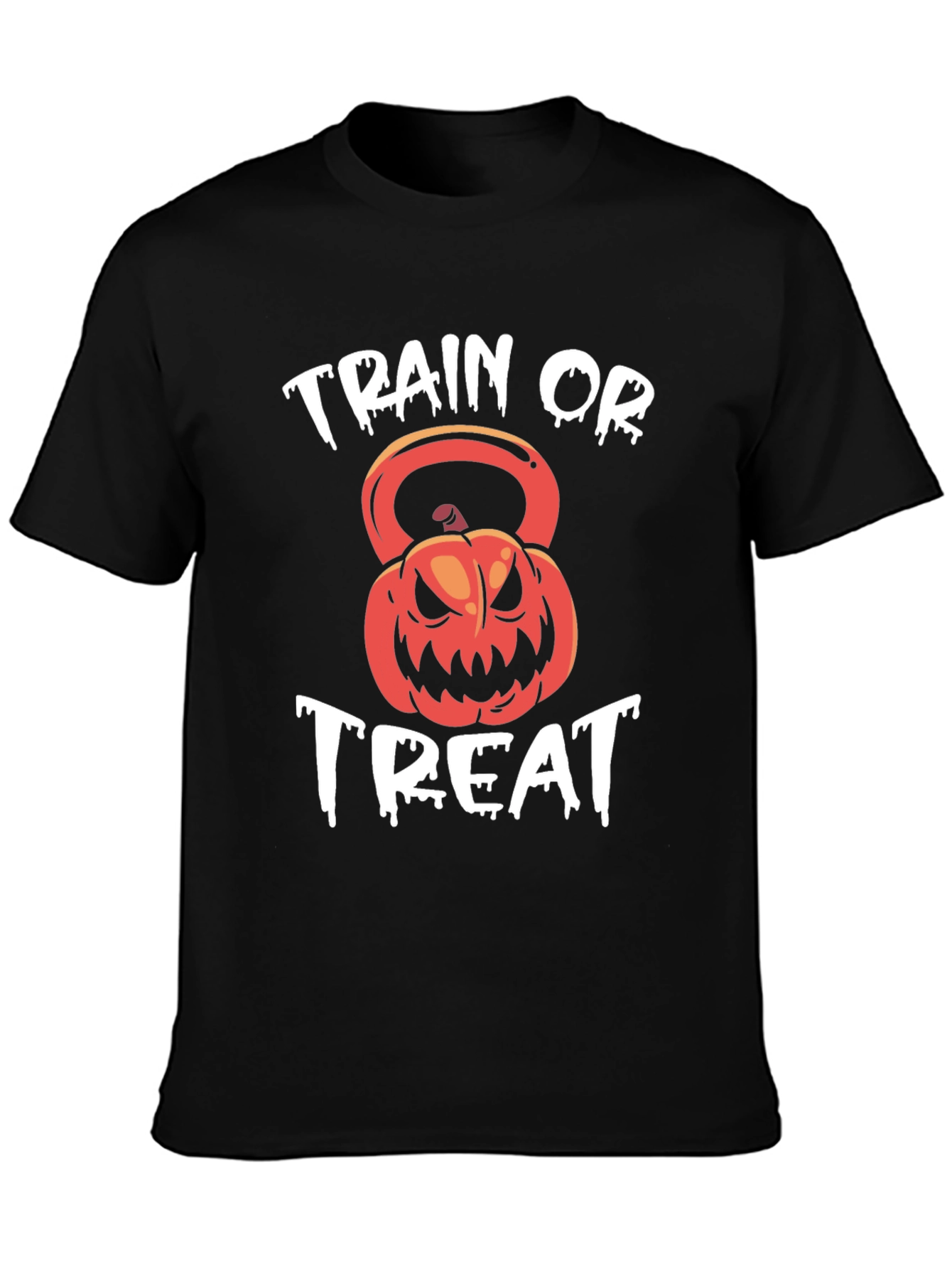 Train or Treat Halloween Kettlebell T-Shirt