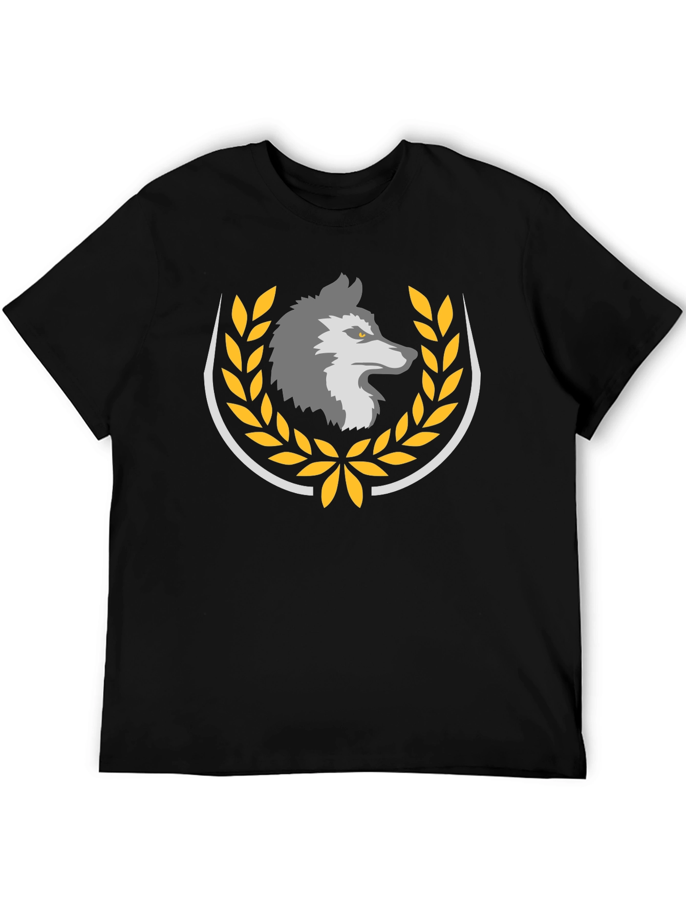 Wolf Crest Graphic Tee - Premium Black T-Shirt