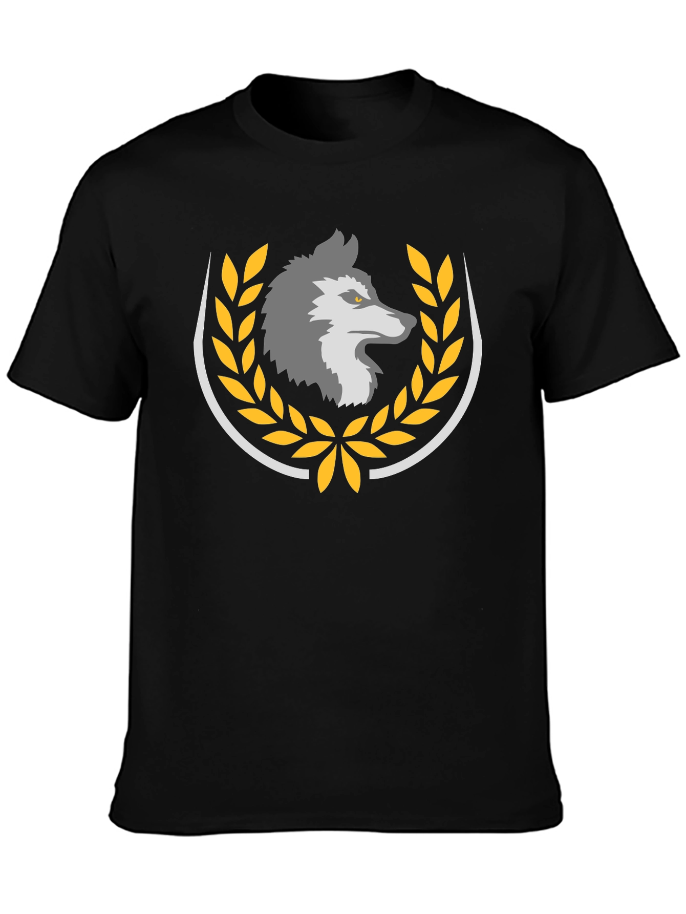 Wolf Crest Graphic Tee - Premium Black T-Shirt