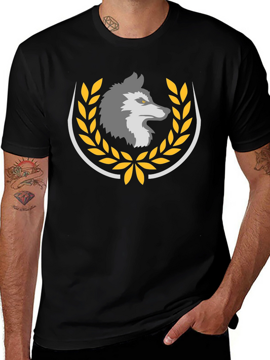 Wolf Crest Graphic Tee - Premium Black T-Shirt