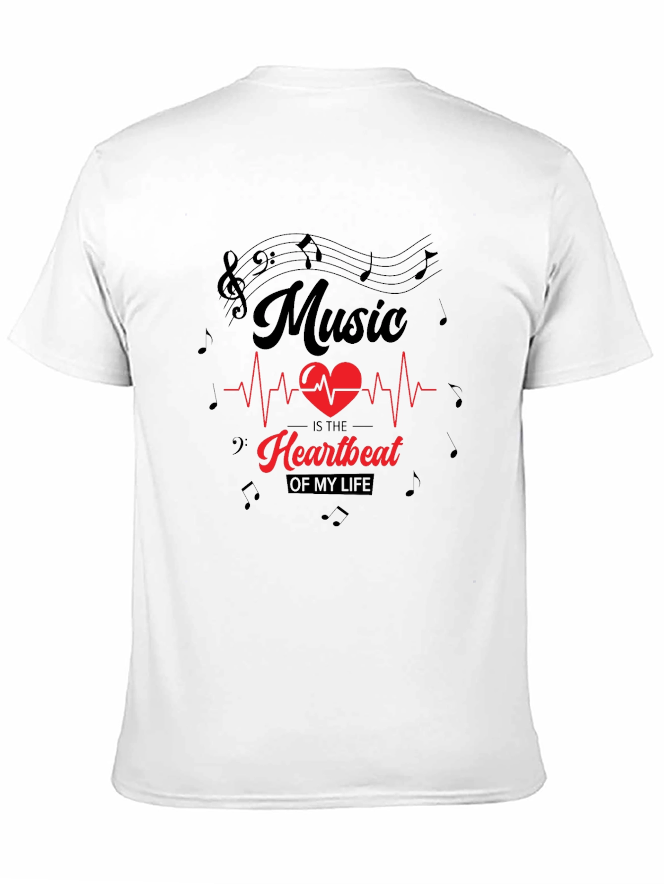 Music Heartbeat T-Shirt - Stylish Graphic Tee