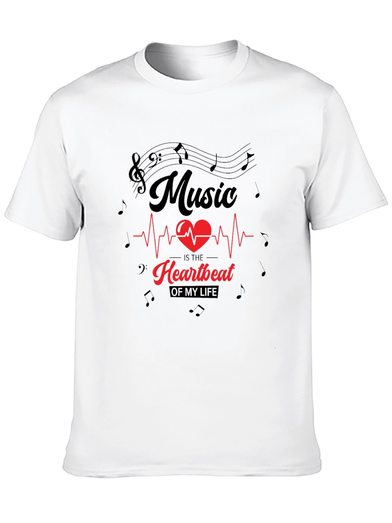 Music Heartbeat T-Shirt - Stylish Graphic Tee