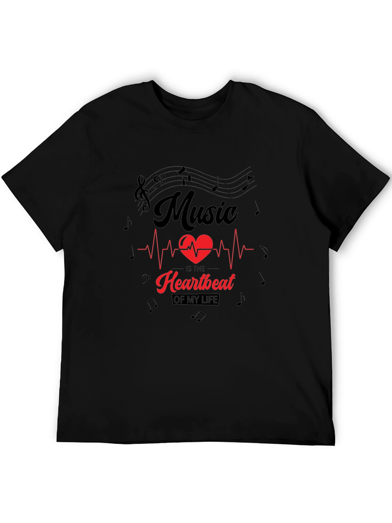 Music Heartbeat T-Shirt - Stylish Graphic Tee