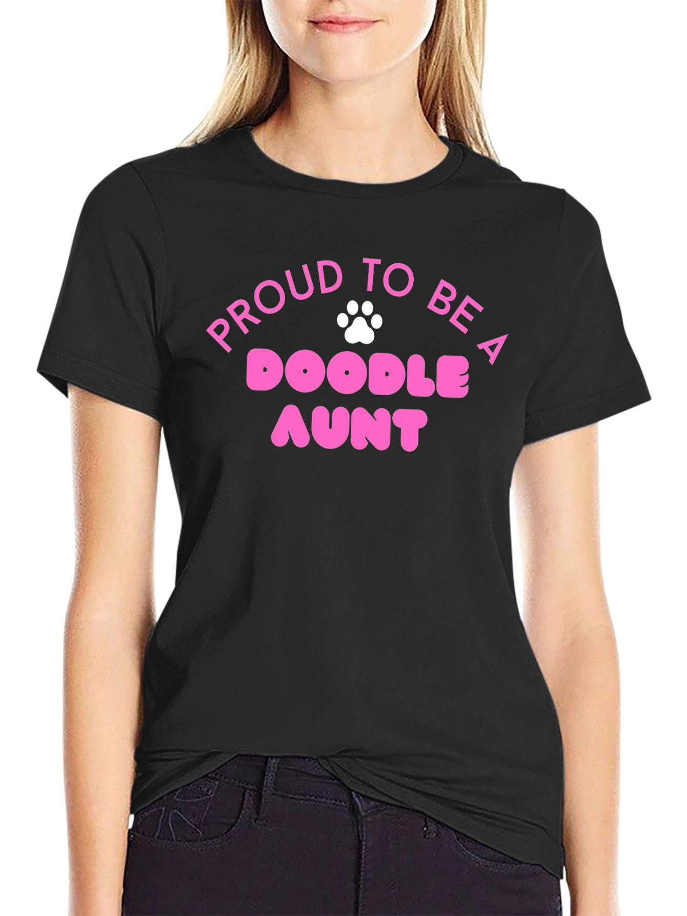 Proud Doodle Aunt T-Shirt - Cute Dog Lover Tee