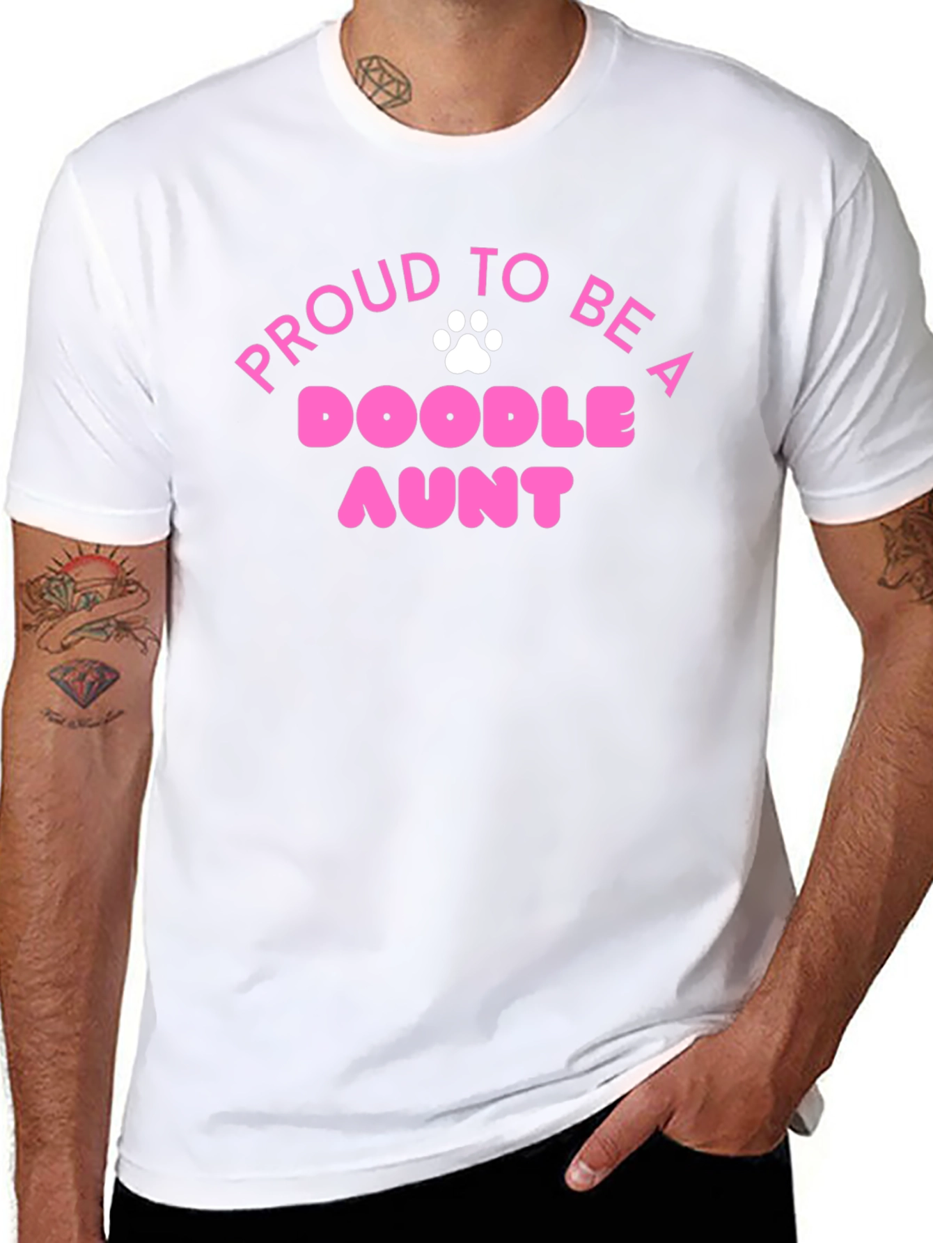 Proud Doodle Aunt T-Shirt - Cute Dog Lover Tee