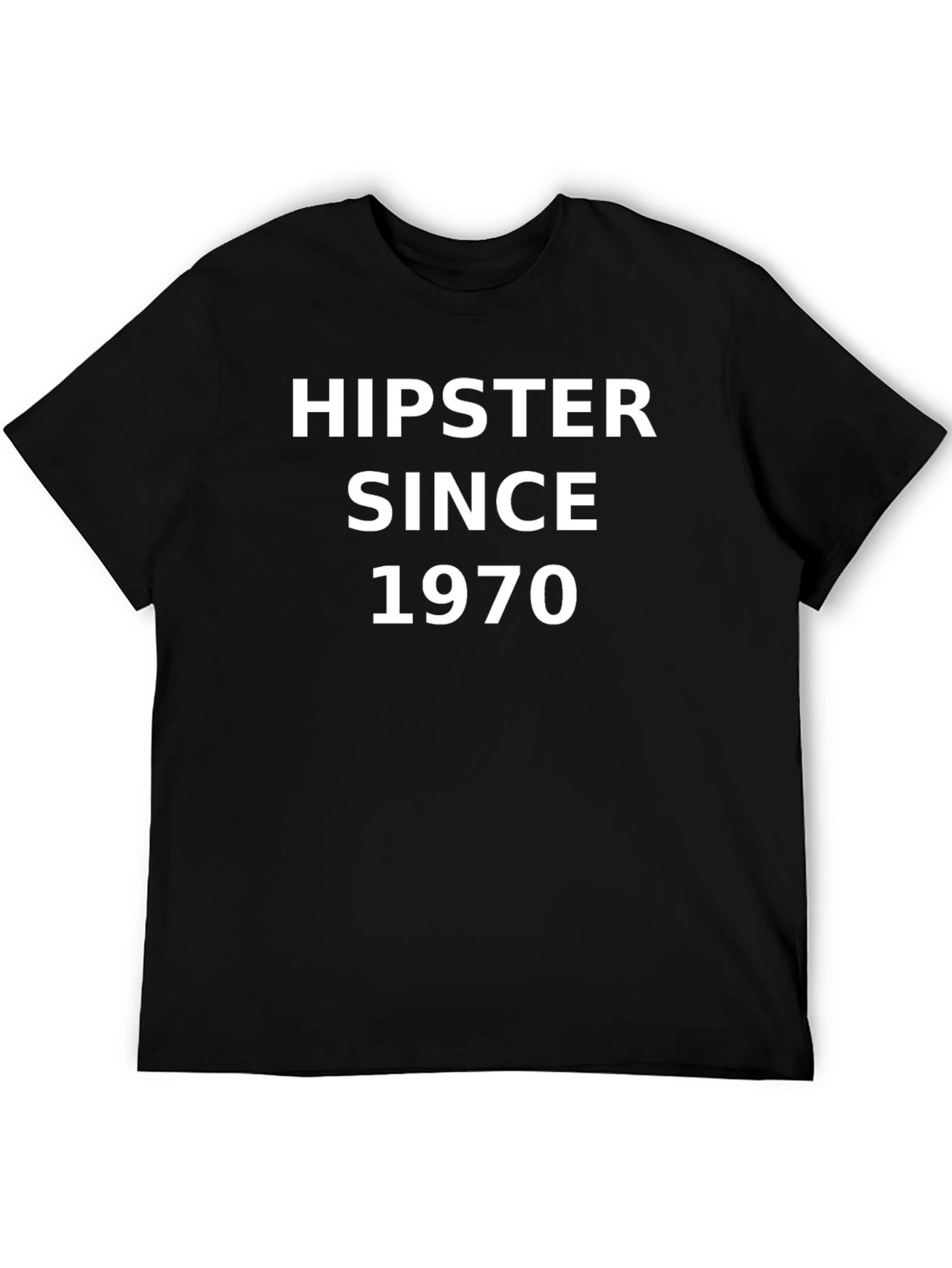 Hipster Since 1970 Black T-Shirt