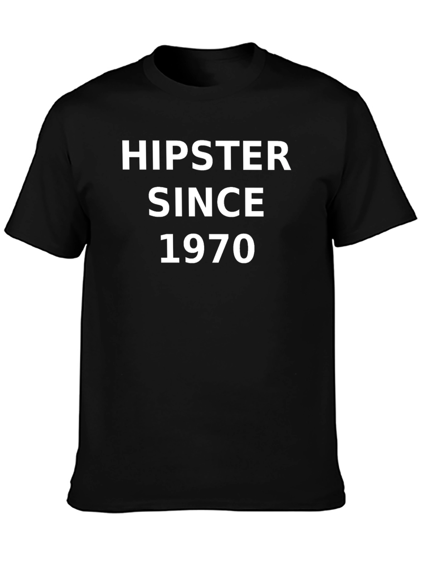 Hipster Since 1970 Black T-Shirt