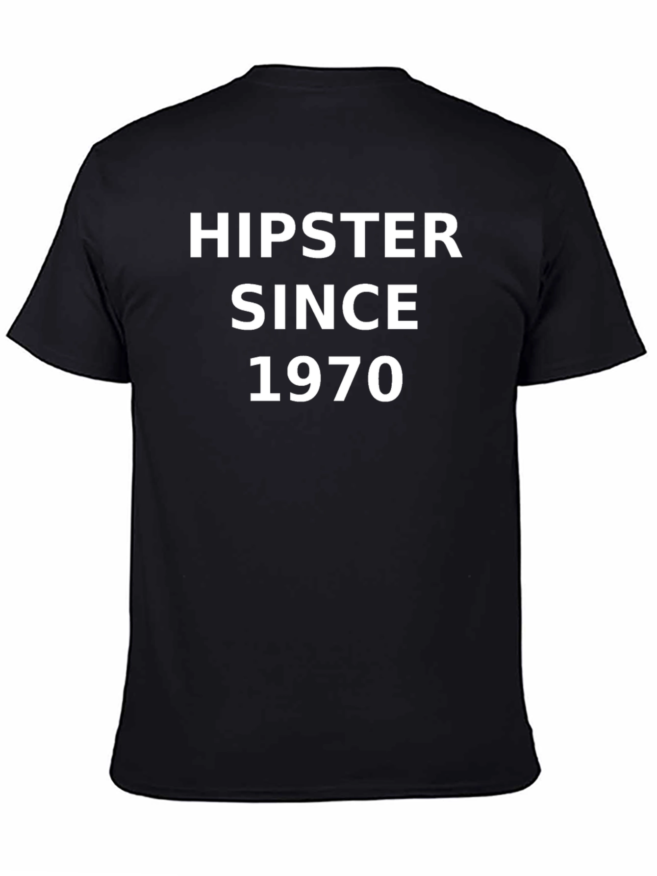 Hipster Since 1970 Black T-Shirt