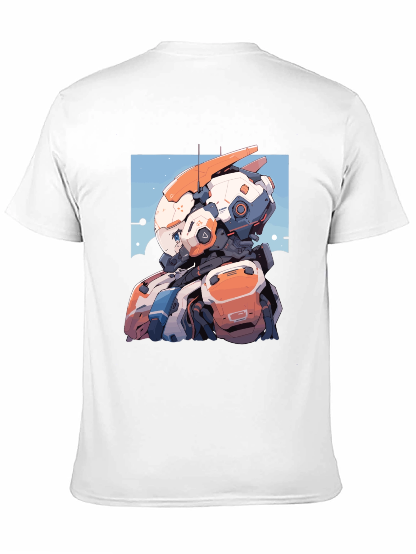 Anime Robot Graphic Tee - Stylish Black T-Shirt