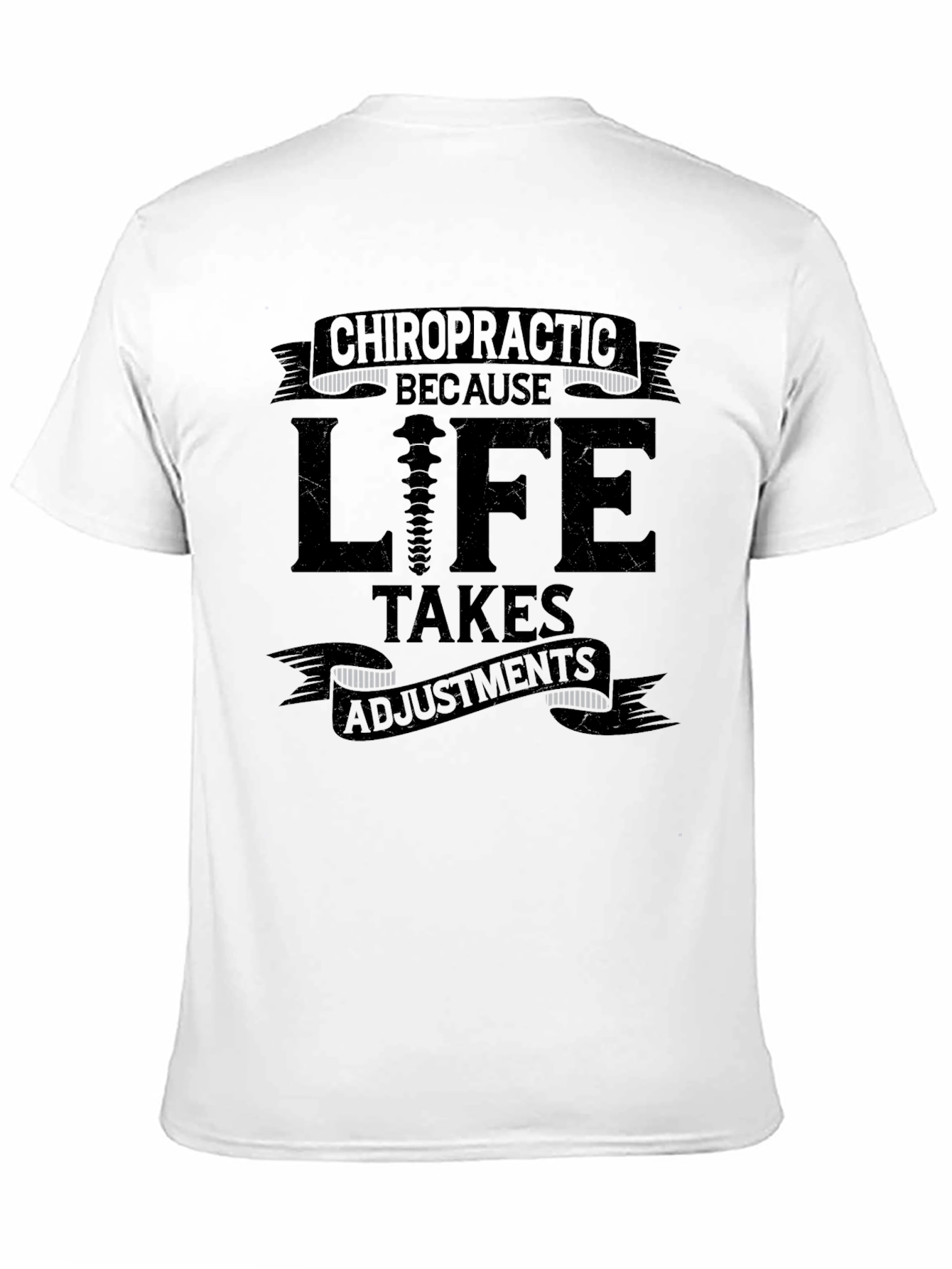 Chiropractic Life Adjustment T-Shirt - Black
