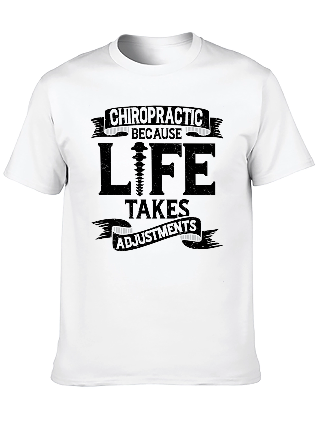 Chiropractic Life Adjustment T-Shirt - Black