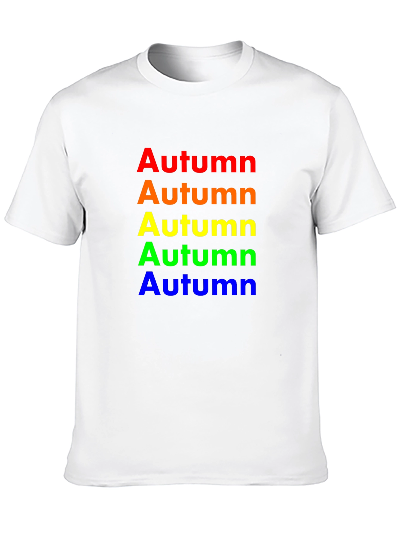 Rainbow Autumn T-Shirt - Soft Cotton Crew Neck Tee