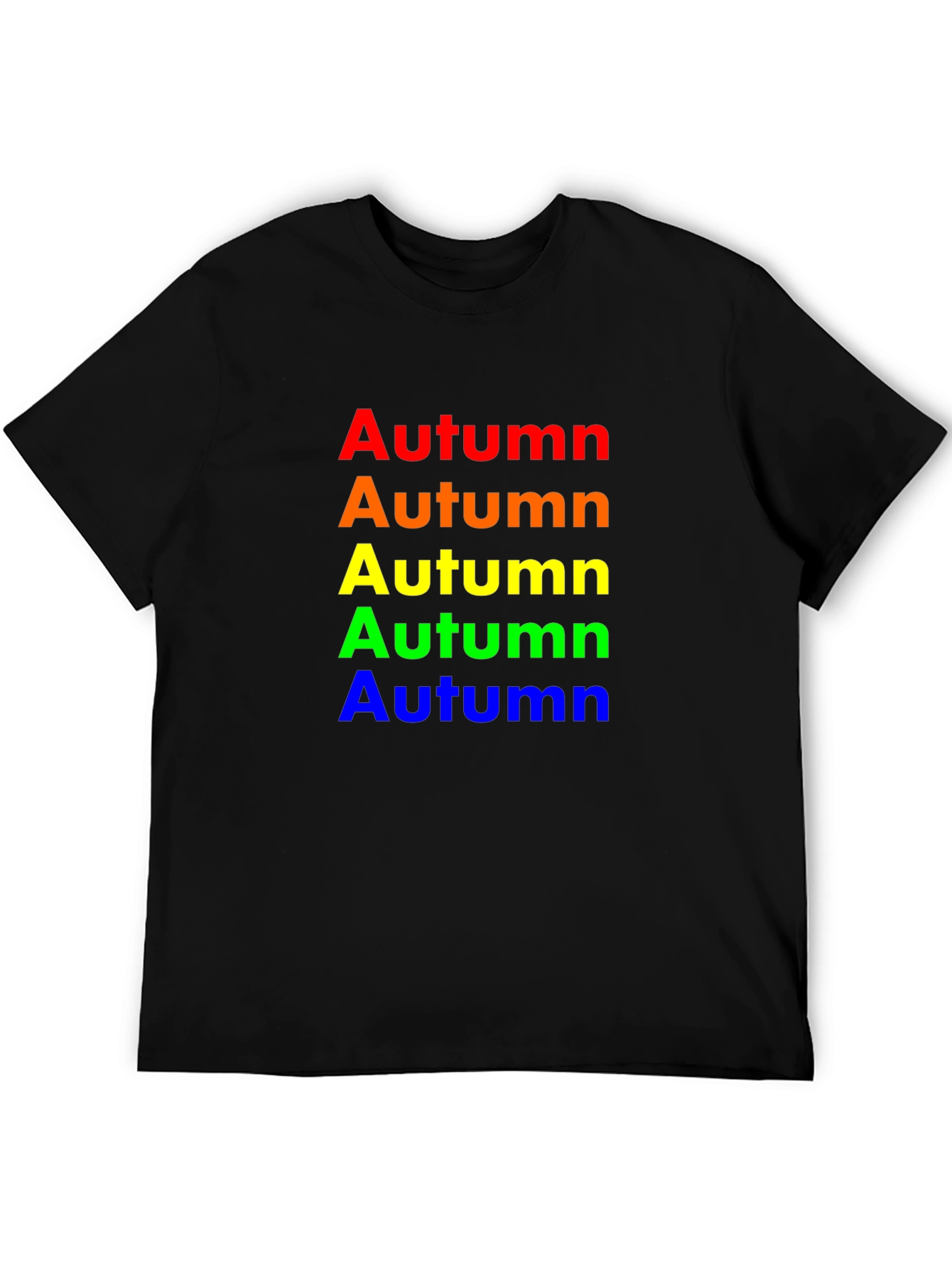 Rainbow Autumn T-Shirt - Soft Cotton Crew Neck Tee