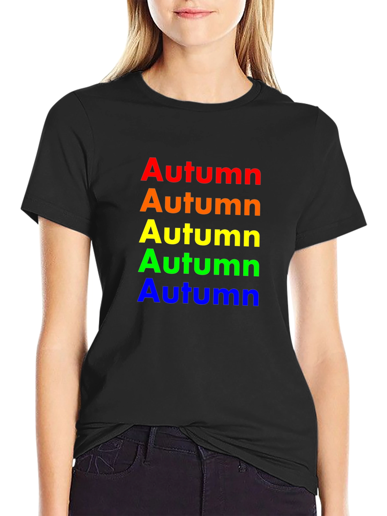 Rainbow Autumn T-Shirt - Soft Cotton Crew Neck Tee