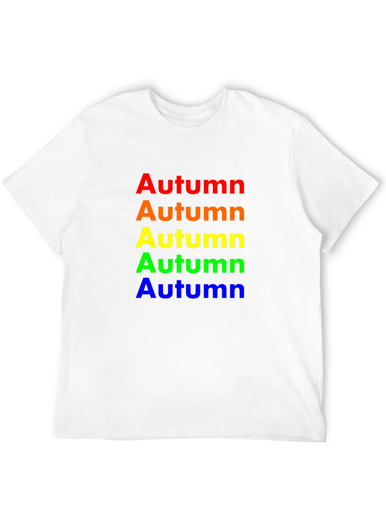 Rainbow Autumn T-Shirt - Soft Cotton Crew Neck Tee