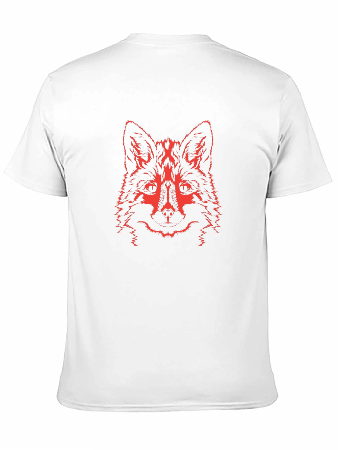 Red Wolf Graphic Print Black T-Shirt
