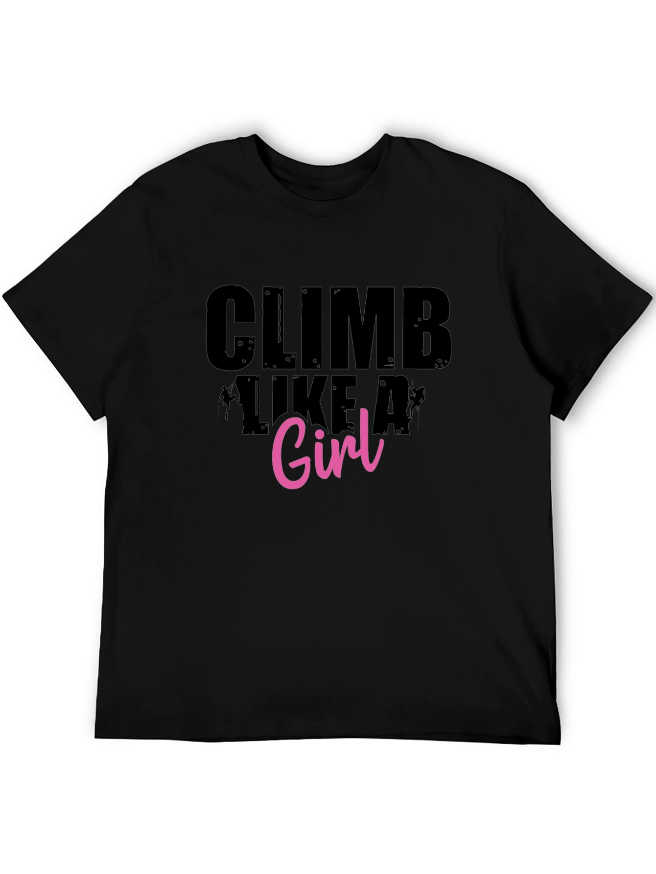 Climb Like A Girl Black Graphic Tee