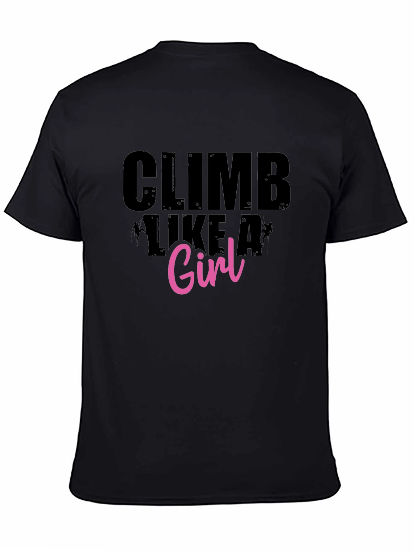 Climb Like A Girl Black Graphic Tee