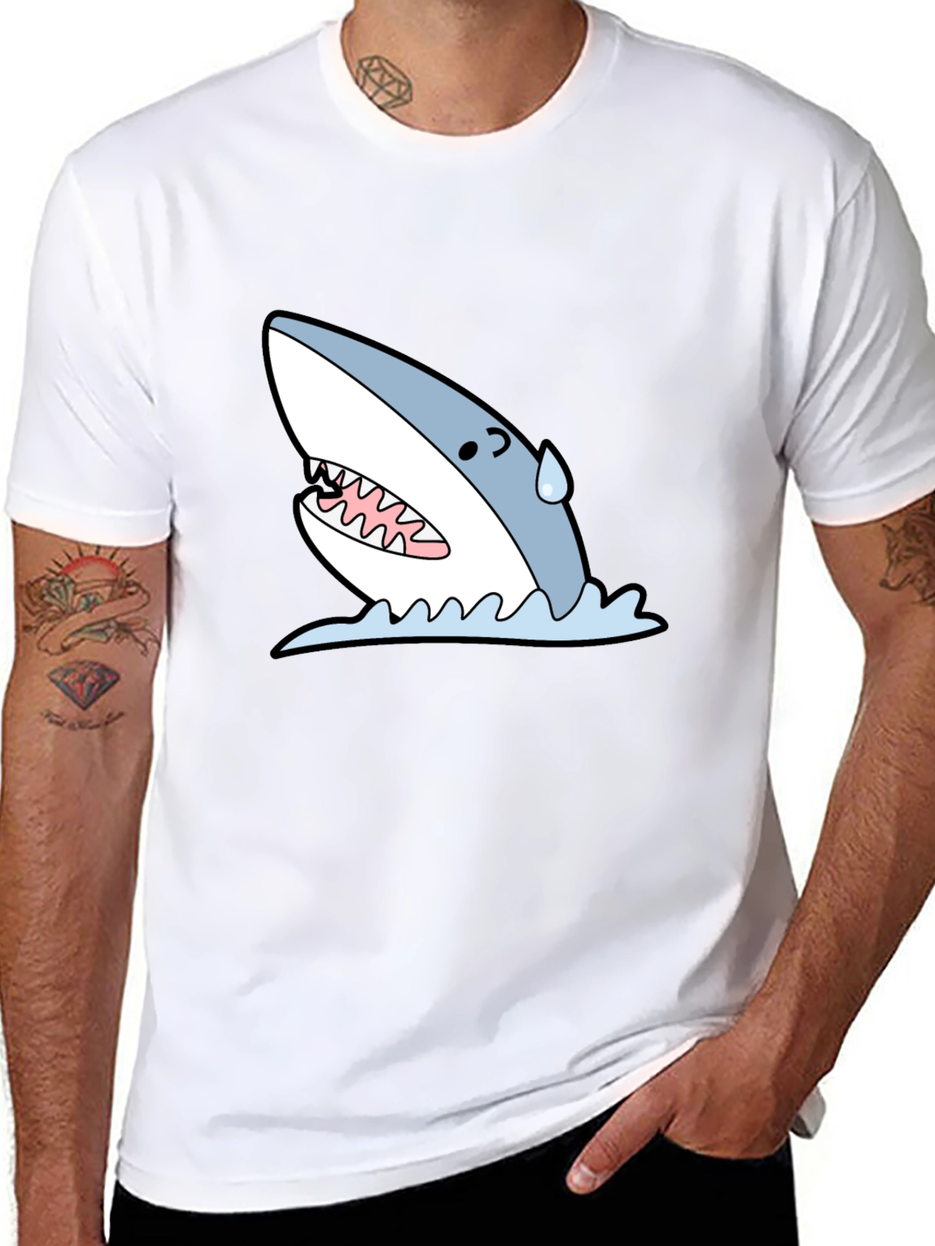Shark Graphic T-Shirt - Black