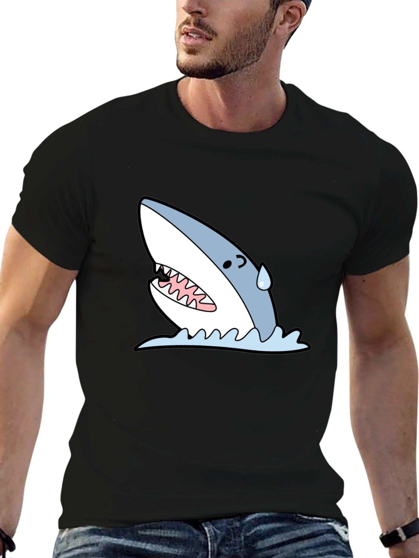 Shark Graphic T-Shirt - Black