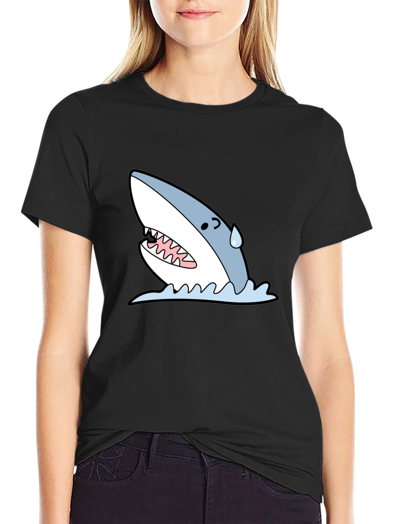 Shark Graphic T-Shirt - Black