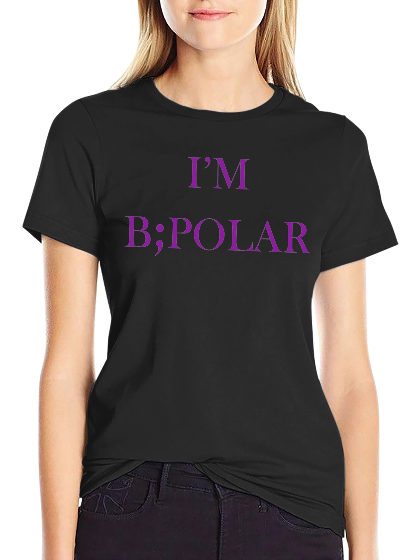 Im B;polar Graphic Tee - Black