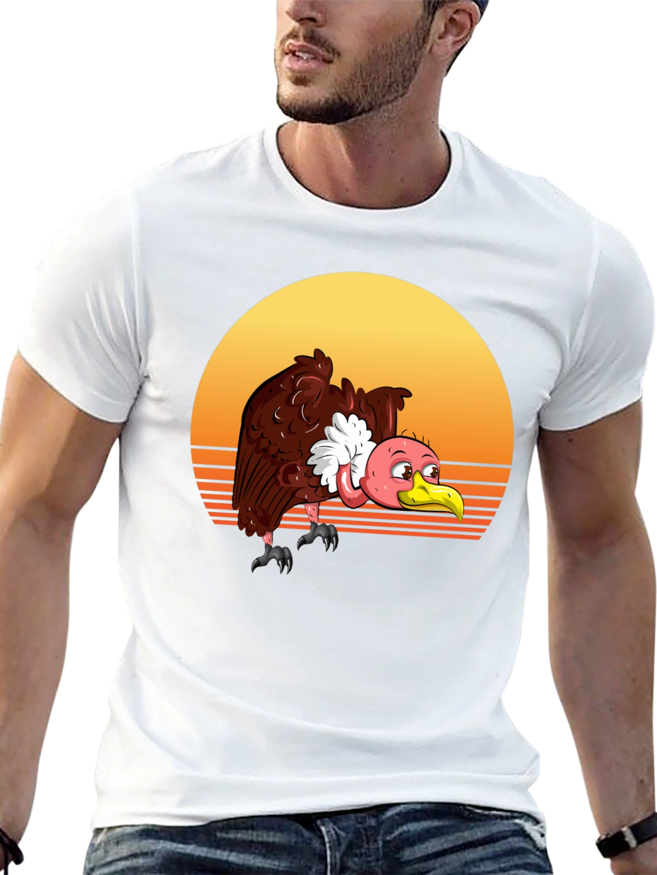 Vulture Sunset Tee - Retro Style