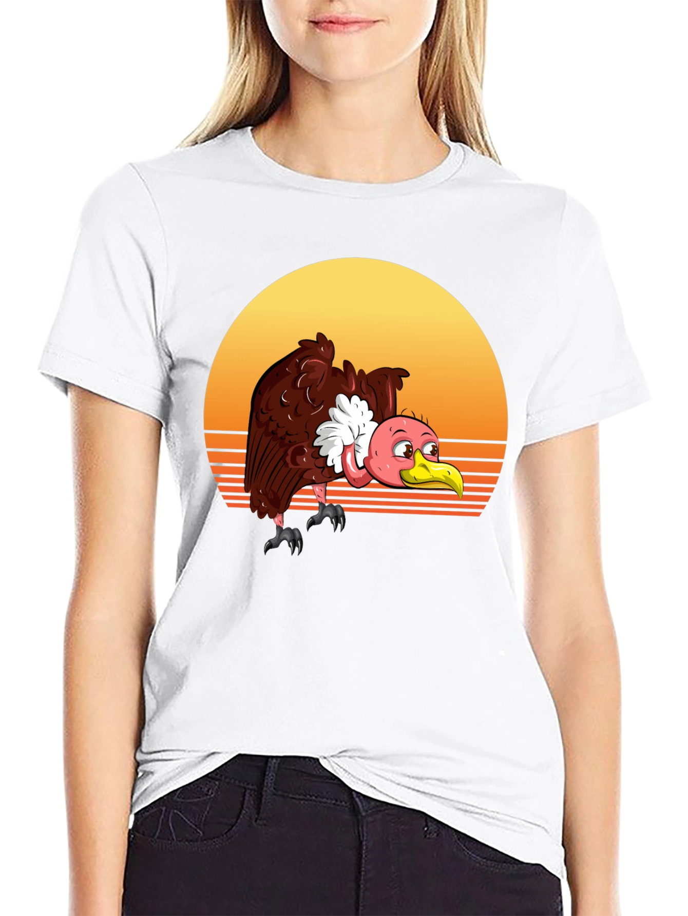 Vulture Sunset Tee - Retro Style