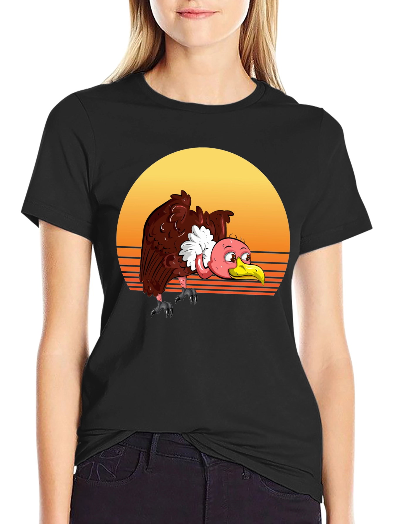 Vulture Sunset Tee - Retro Style
