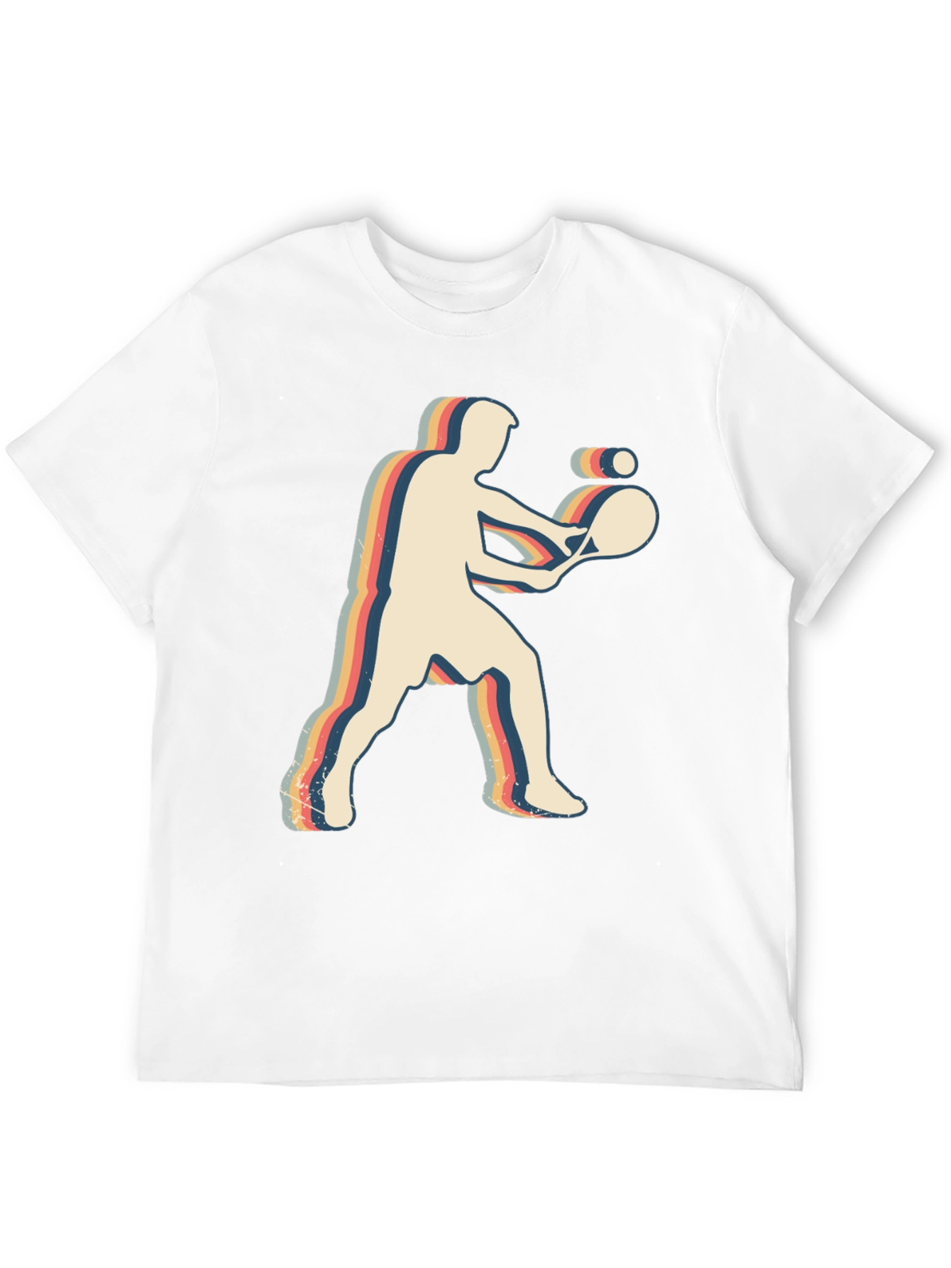 Retro Tennis Player Graphic T-Shirt