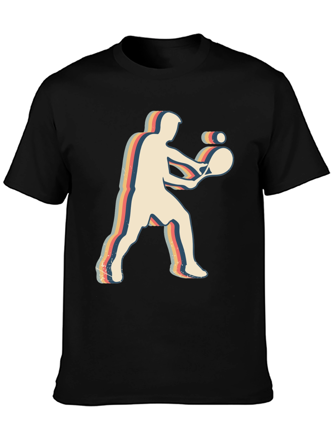 Retro Tennis Player Graphic T-Shirt