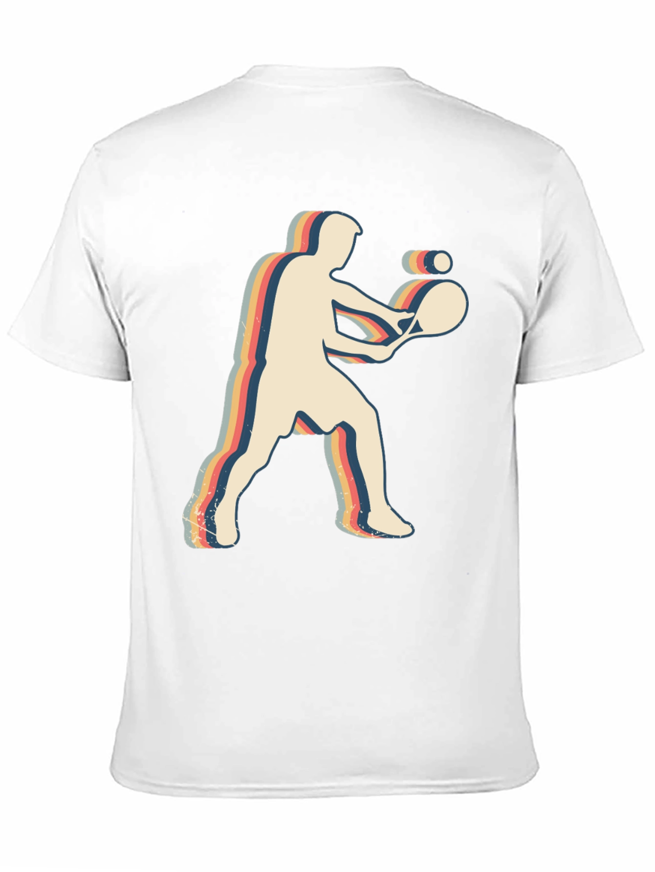 Retro Tennis Player Graphic T-Shirt
