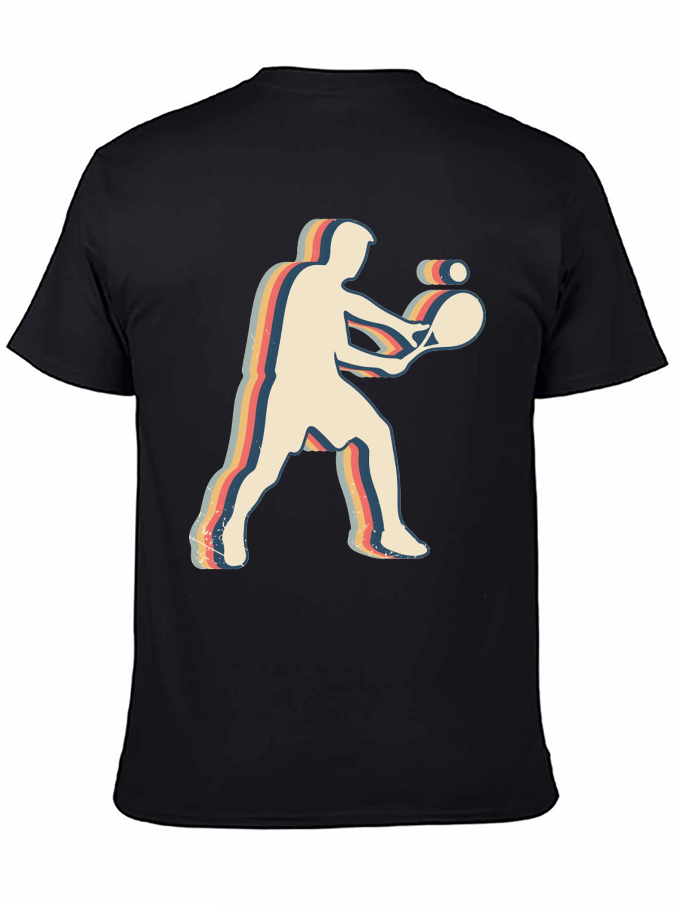 Retro Tennis Player Graphic T-Shirt