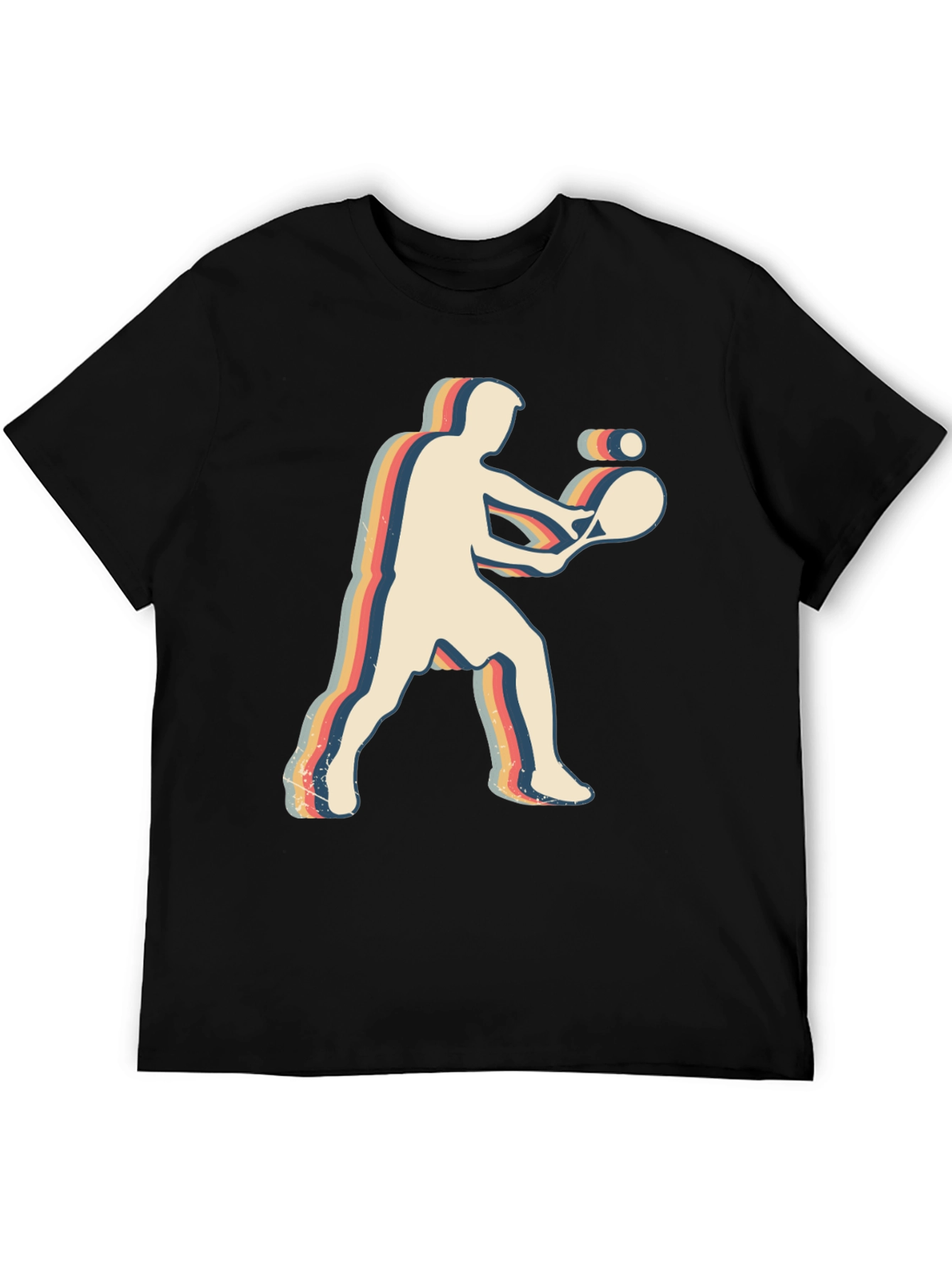 Retro Tennis Player Graphic T-Shirt