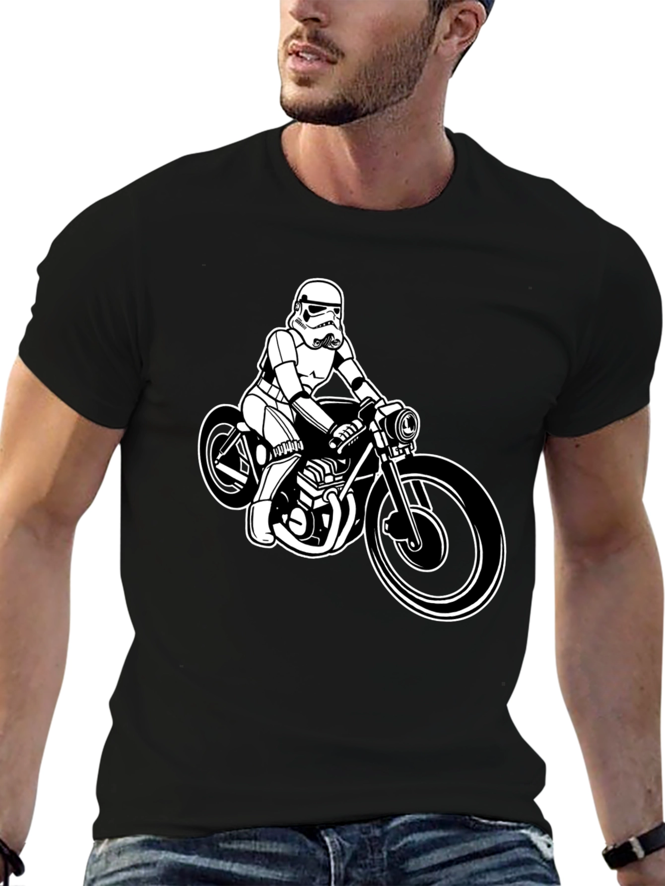 Stormtrooper Motorcycle Black T-Shirt