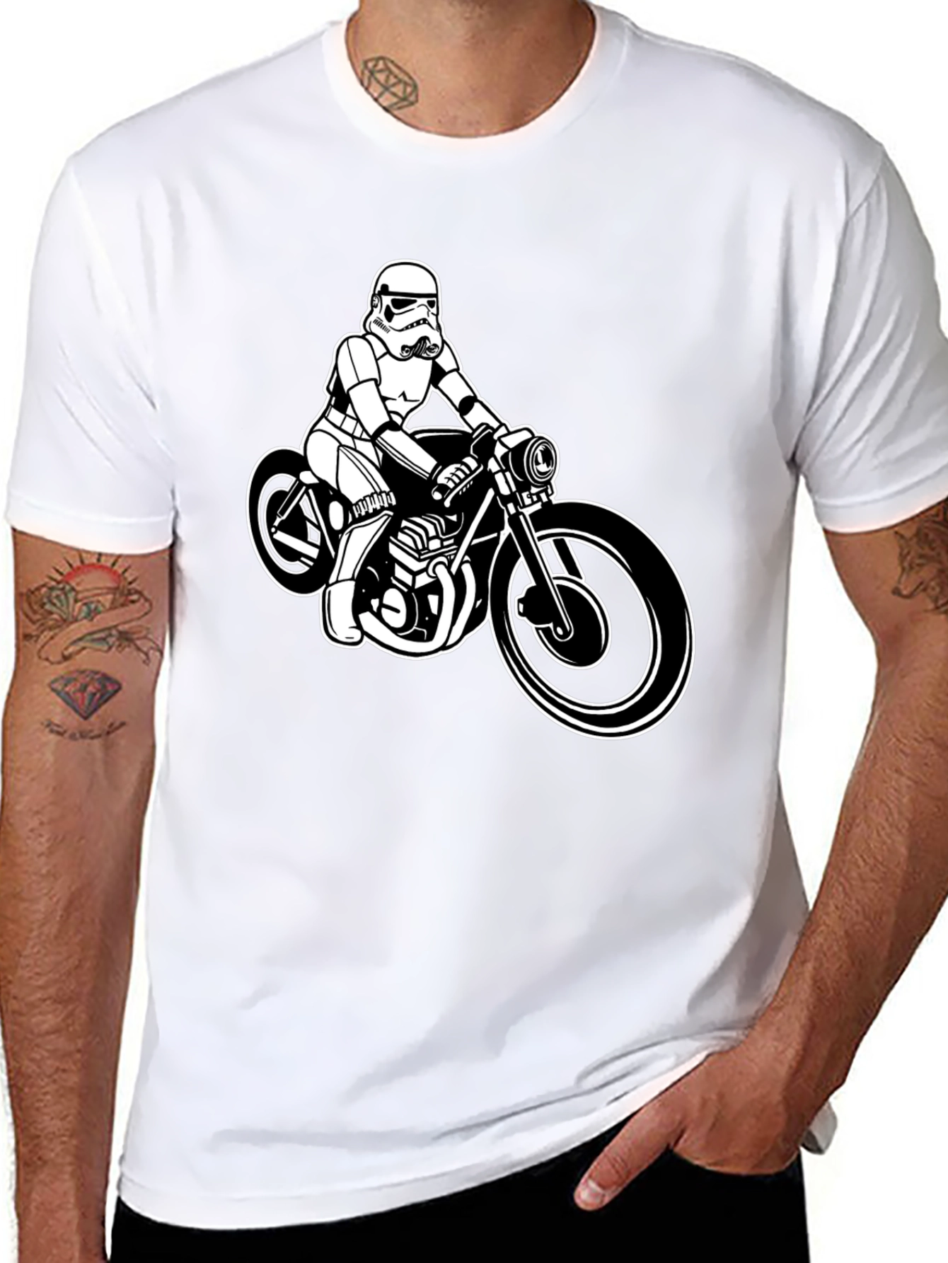Stormtrooper Motorcycle Black T-Shirt