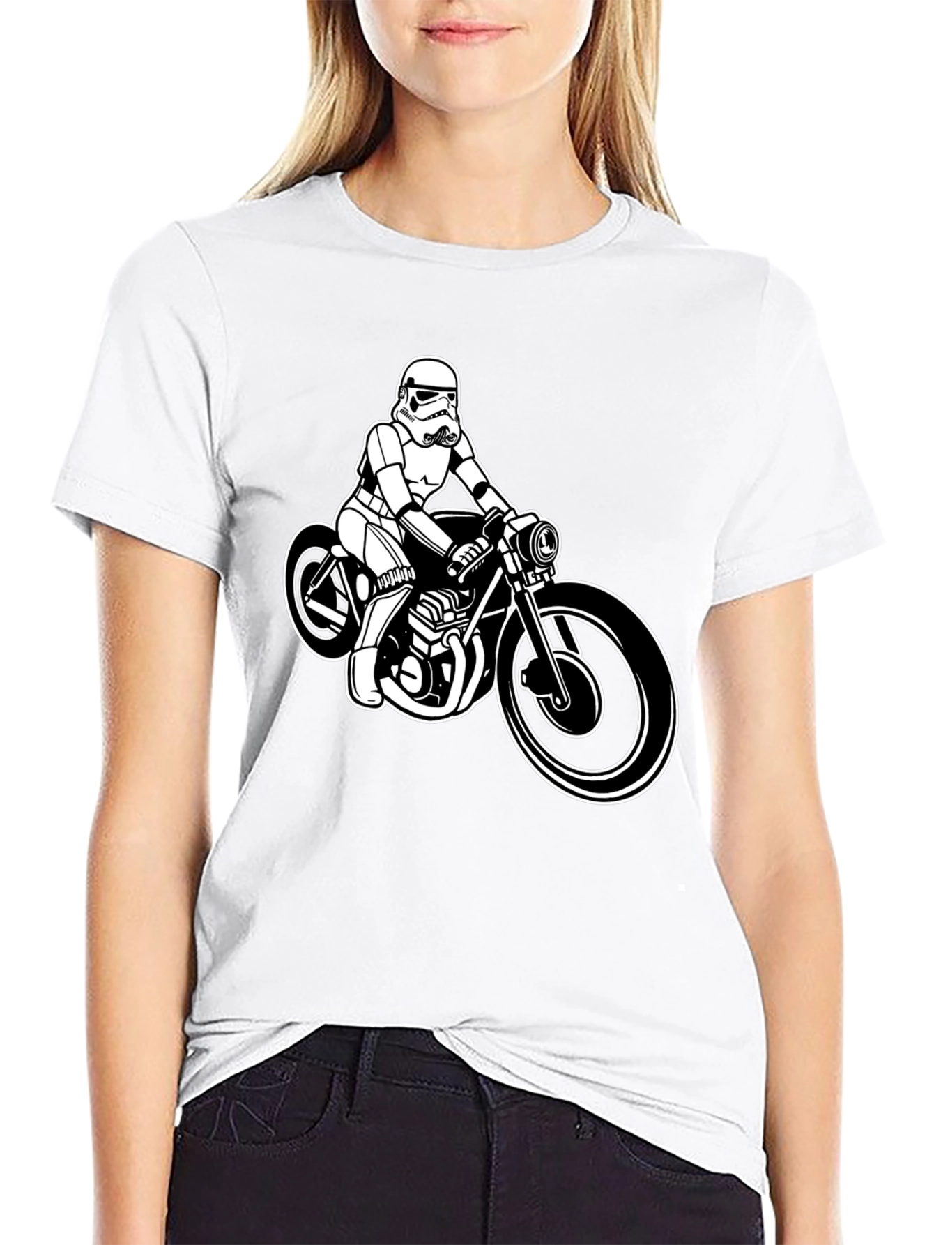 Stormtrooper Motorcycle Black T-Shirt