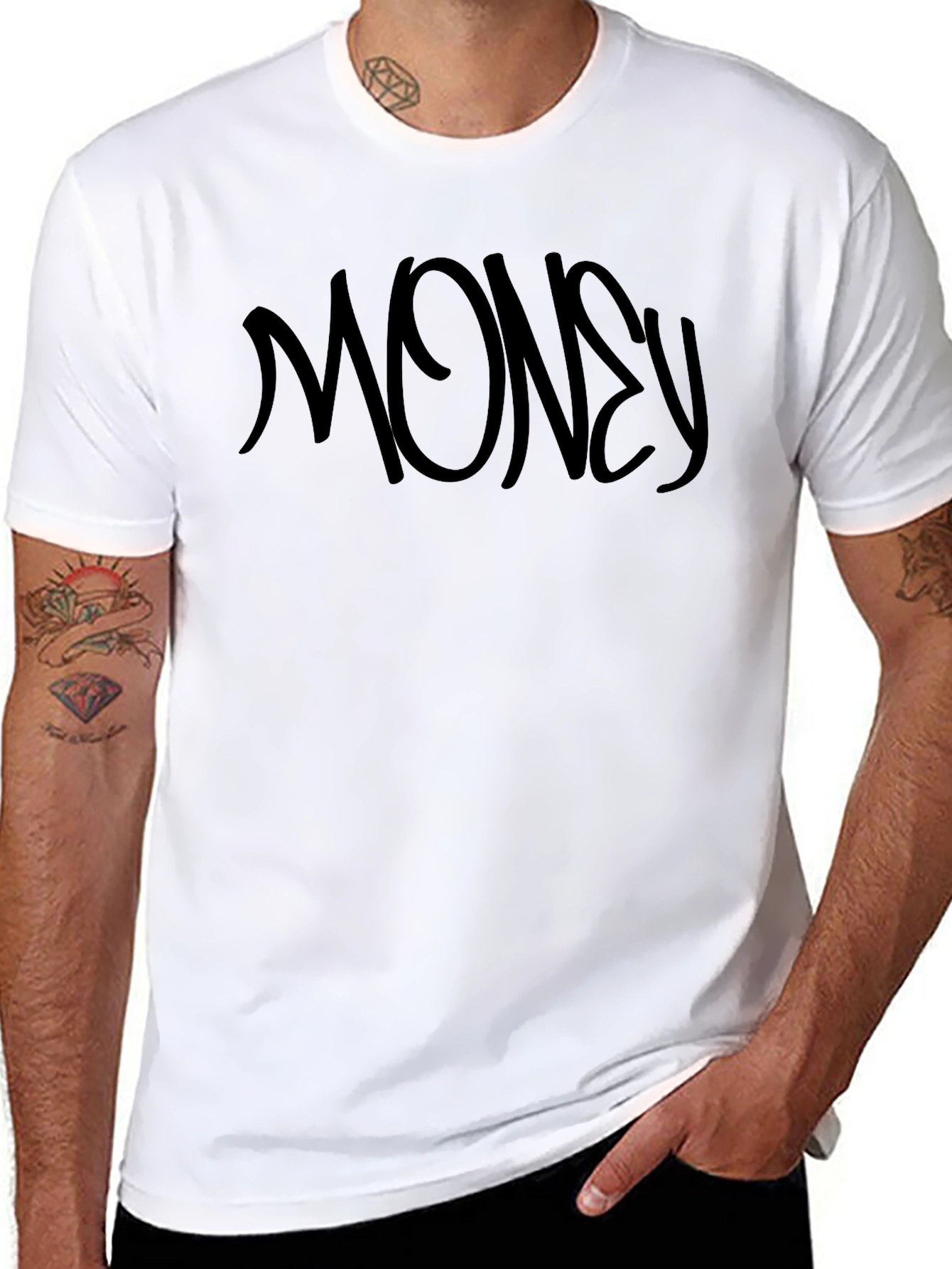 Black Money Graphic Tee - Casual Streetwear