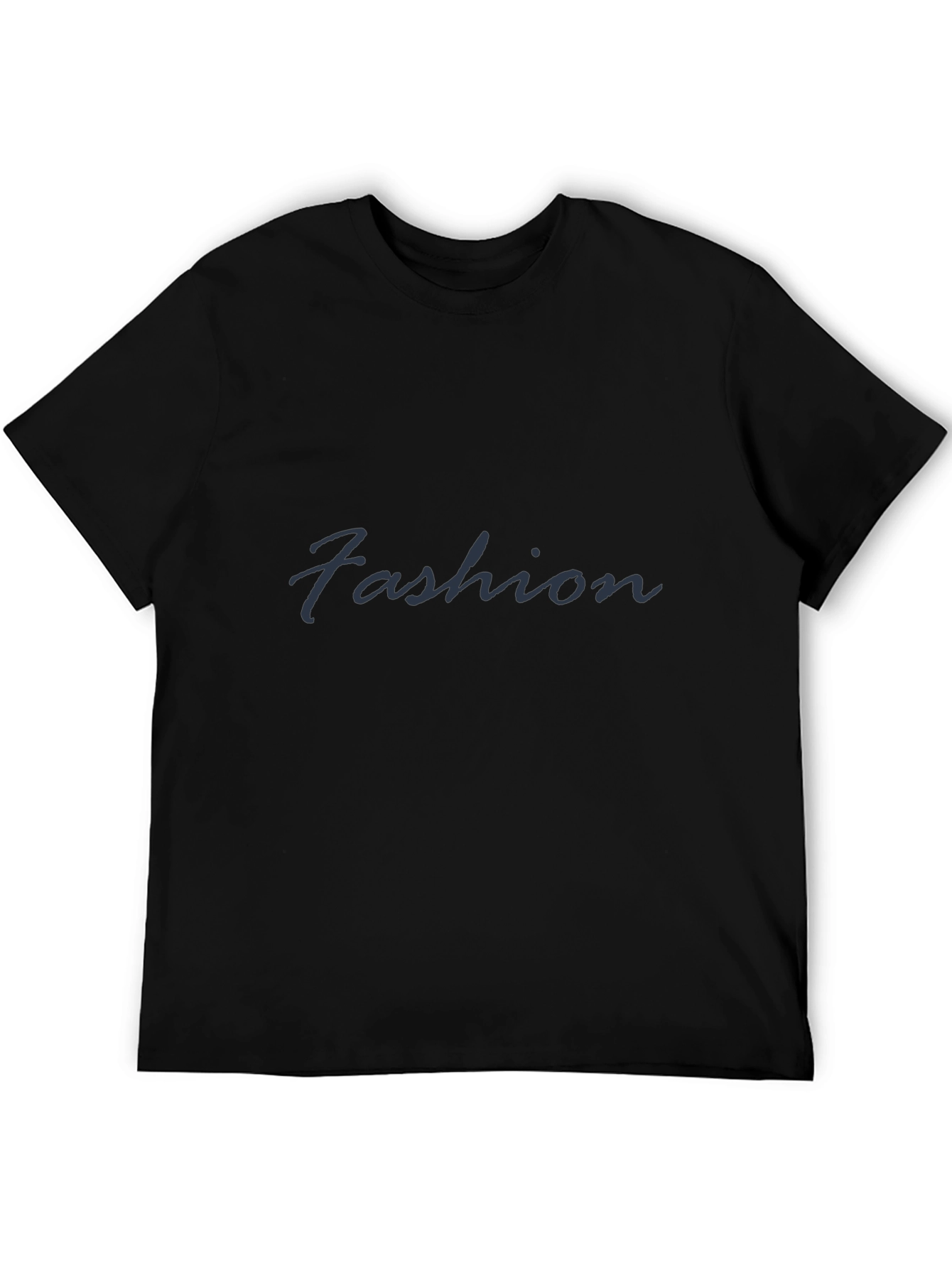 Fashion Tee: Stylish Black Cotton Blend Shirt
