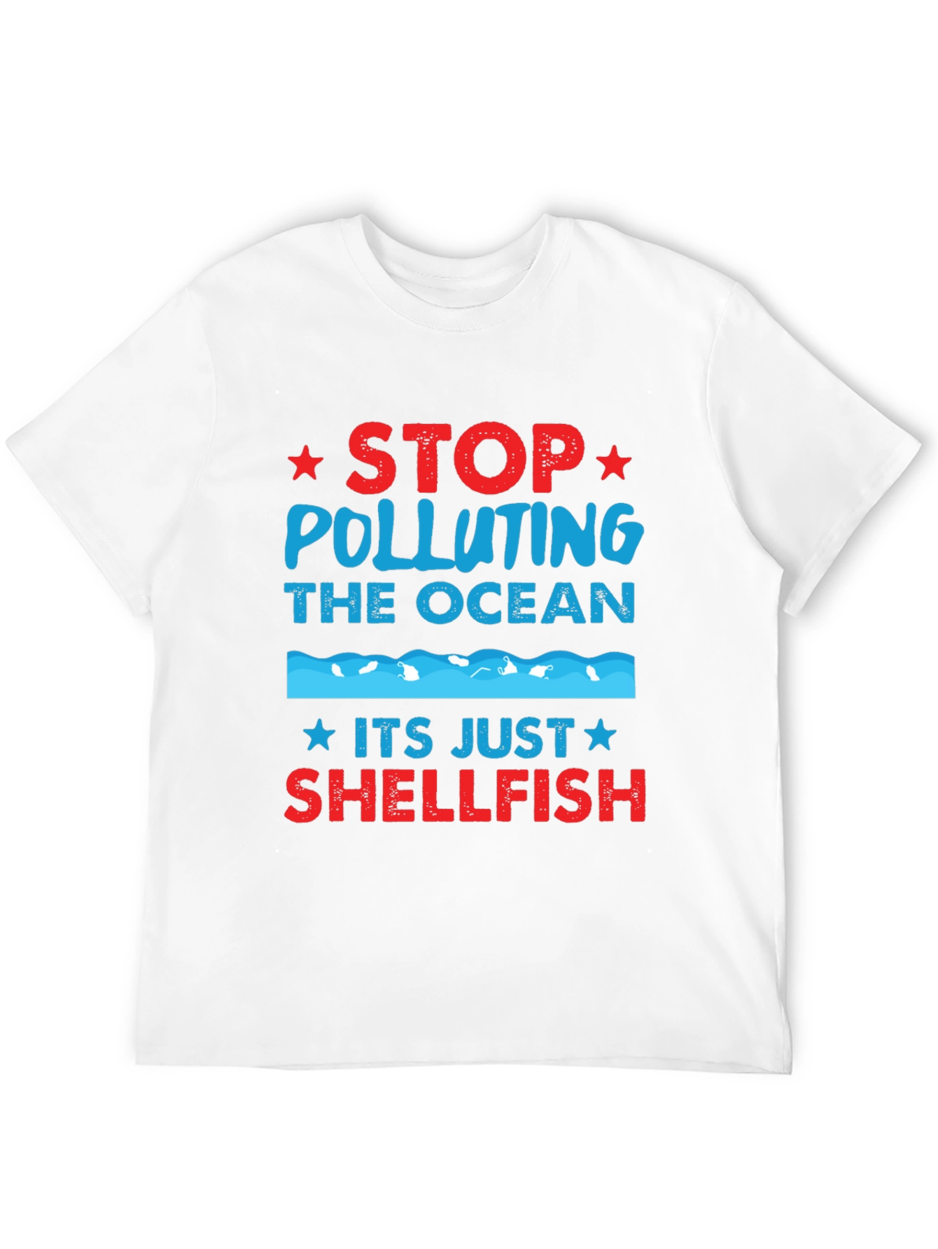 Stop Polluting Ocean Shellfish Graphic Tee